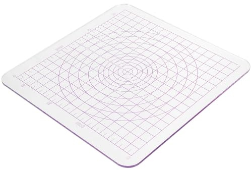 TOYANDONA Piastra Quadrata in Acrilico Trasparente per Pressare Argilla Polimerica Tavola Stabile Scala Circolare per Scultura Fai da Te Leggera e Portatile per Artisti e Principianti