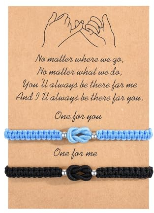 BOCHOI Couples Bracelets Matching Bracelets for Couples Gifts for Him Her Long Distance Relationship Love Knot Bracelet Valentines Day Anniversary Birthday Gift for Girlfriend Boyfriend Husband Wife
