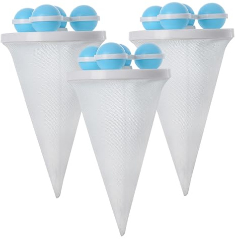 Hotainoys Lint Catcher for Washing Machine 3PCS Fine Mesh Floating Washer Hair Catcher Reusable Pet Hair Remover for Laundry 3.6x6.9 Washer