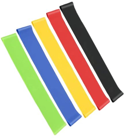 PLAFOPE Bandes Élastiques de Fixation pour Chaises et Bureaux – Lot 5 Pièces Multicolores – Bandes de Résistance Élastiques pour Exercices, Maintien des Jambes en Classe et Bureau –
