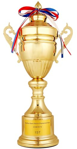 OFFIGAM Coppa Premio in Metallo Oro Design Creativo, Rappresentativa di Onore e Premio, per Cerimonie di Premiazione nelle Scuole Elementari