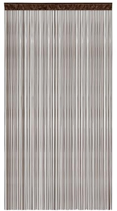 Victoria M. Leonora Fadenvorhang Fadengardine Türvorhang Insektenschutz, mit Durchzugstunnel, Waschbar, Kürzbar, 100 x 245cm, Braun