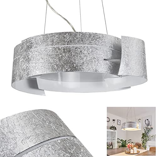 Lampadario a LED „Novara“: Lampadario argento | lampada a sospensione in metallo | per lampadine a LED da max. 60 Watt