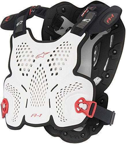 Alpinestars 1494569 Pettorina A-1 Roost Guard, Bianco/Nero/Rosso, XXL
