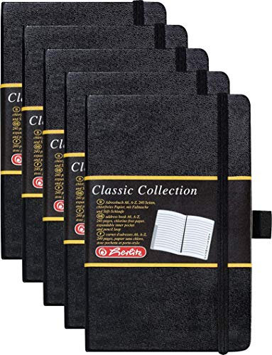 Adressbuch A6 Classic 240 Seiten 26-tlg. mit Register und Gummizug (A6, Adressbuch, 5)
