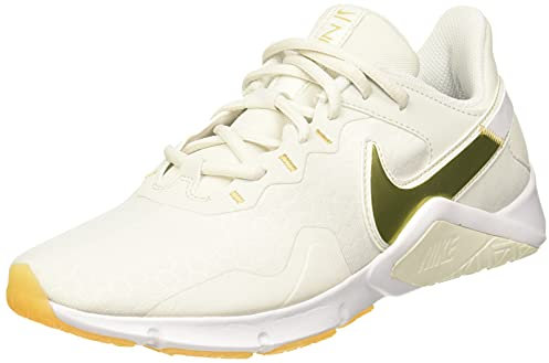 Nike Damen WMNS Legend Essential 2 Trainingsschuhe, Platinum Tint/MTLC Gold Star, 36.5 EU