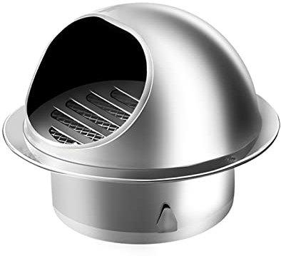 ZXCASDF Lüftungsgitter,Edelstahl Ablufthaube,Wetterschutzgitter,Lufthaube Lamellengitter Abluft Zuluft,Wetterfest,Geeignet für Klimaanlagen, Ventilatoren und Küchenlüfter,80mm/3.15in