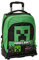 MINECRAFT , Zaino Organizzato Trolley Premium NEW Unisex Bambini E Ragazzi, Verde (Green), Taglia unica