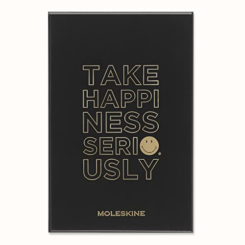 Moleskine - Limitierte Edition, Smiley Liniertes Notizbuch mit Sammlerbox, Journal mit Hardcover und Elastikverschluss, Großformat 13 x 21 cm, Farbe Schwarz
