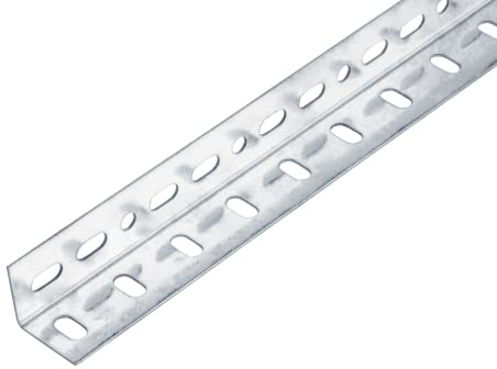 Alberts 432010 Conceptor® perfil angular, galvanizado sendzimir, perforado, 1000 x 25 x 25