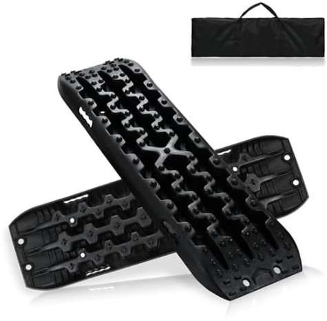 Yakimz 2 piezas de ayuda para autocaravana, tablero de recuperación, tracción, alfombrilla de tracción, ayuda de arranque, cinta de tracción para todoterrenos, caravanas, coches y camiones