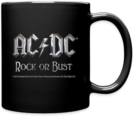 AC/DC Logo In Silber Rock Or Bust Album Tasse Einfarbig