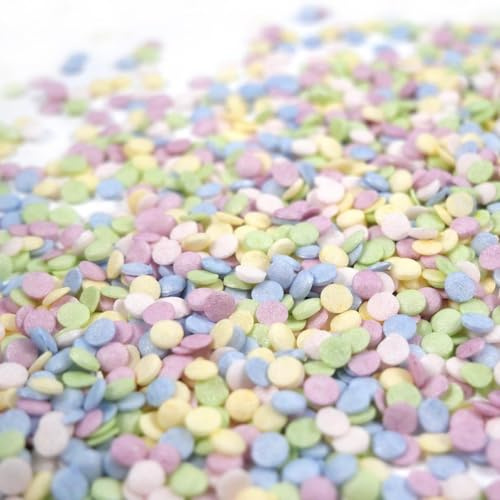 Streuselheld Konfetti Pastell 40g Streusel zum Dekorieren und Verzieren von Gebäck aller Art wie Torten Kuchen Keksen Zuckerstreusel