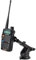 UAYESOK Soporte para walkie talkie de coche para vehículo con ventosa para radio de mano, soporte para salpicadero de Motorola Baofeng Icom Kenwood Yaesu Midland VHF UHF CB de dos vías