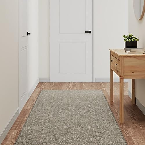Homgoday Teppichläufer, Sisal-Optik, Taupe, 80 x 300 cm, Teppich für Küche und Flur, Wohnzimmerteppich, Teppiche für Schlafzimmer