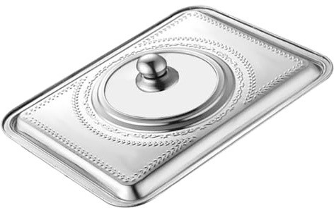 Cabilock Rechteckiger Topfdeckel Aus Edelstahl Anti-Öl-Spritzschutz Für Pfanne Und Kochgeschirr Sichtbarer Deckel Mit Großem Griff Zum Warmhalten Von Speisen Und Zur Dampfregulierung 13.78X10.24 Zoll