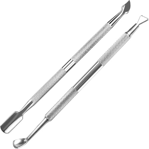 Pingispower Nagelhautschieber Set, 2 Stück Professioneller Nagelhautschneider und Nagelhautentferner, langlebiges Maniküre-Set und Pediküre-Werkzeug für Finger und Fußnägel | Professionelles Nagelhautentferner & Trimmer Maniküre-Werkzeug-Set für Finger- und Fußnägel für Salon, Zuhause und Reisen