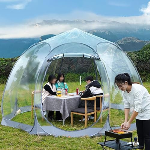 Gazebo pop-up Bubble Tent, Tenda a bolle da giardino con cupola da 3 m, Bubble House Cupola da giardino in PVC con schermo trasparente for eventi sportivi, campeggio, pesca, attività all'aperto