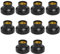 EuAcesry 10 PCs E27 Universal Portalamparas Techo, Techo del Portalámparas E27 Roscado, Casquillos para Bombillas, Fácil de Instalar para Garaje, Cocina, Pasillos, Escaleras - Negro