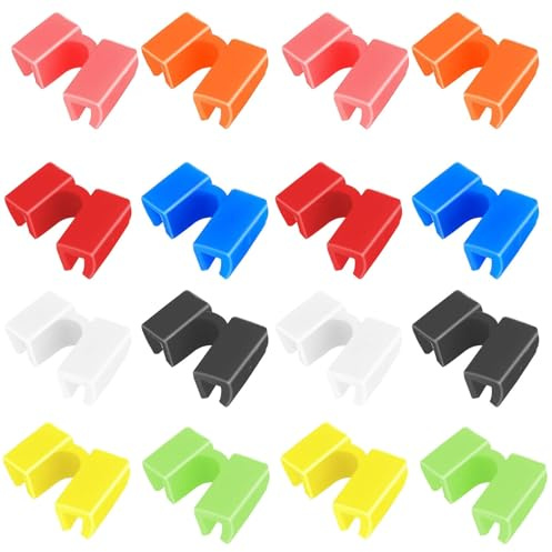 16 Stück Essstäbchen Helfer, Wiederverwendbarer Essstäbchen Helfer, Essstäbchen Hilfe, Essstäbchen Verwenden Trainer, für Erwachsene und Kinder zum Lernen und Trainieren (Mehrfarbig)