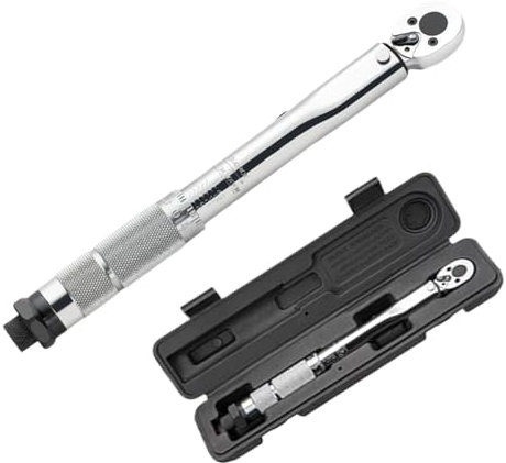 Click Torque Wrench with 1/4 Inch Drive, Torque Wrench, 48-216 In.Lb/5-25Nm Click Torque Wrench, Adjustable Design, High Precision Professional Torque Wrench for Bicycles