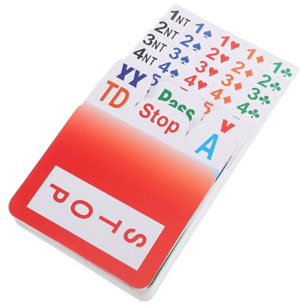 MAGICLULU Cartes Enchères Plastique Jeu De Cartes De Bridge Portable Fournitures De Jeu De pour Maison Enchères Réutilisables