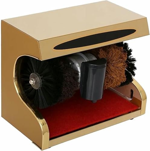 MNJVCFDS Cireuse De Chaussures éLectrique, Cireuse De Chaussures Commerciale, Brosse à Double Combinaison, Petite Cireuse De Chaussures à Induction Automatique pour Maison, Magasin, HôTel
