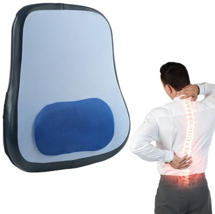 Masajeador De Espalda Con Calor | Masajeador Portátil Con Calor Para Espalda | Almohada De Masaje Inalámbrica Muscular Tejido Profundo Para Auto Silla Hogar Trabajo Viaje Deportes