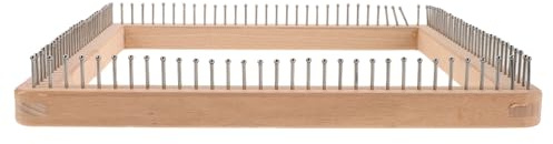 jojofuny Telar de madera para tejer bufandas: telar de madera fácil de usar para principiantes y aficionados a las manualidades (30 x 30 cm)