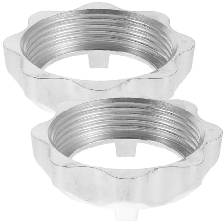 Didiseaon Kit de Remplacement 2Pcs Écrous d'Outil Broyeur à Viande en Alliage d'Aluminium, Installation Facile, Diamètre 8Cm pour Broyeur Électrique Cuisine