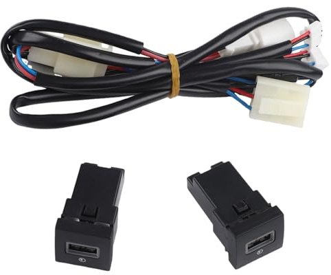 URPIZY Caricabatteria da auto USB-A con Quick Charge 3.0 f¨¹r Ricarica Rapida per VW Golf (2006 C2012), GTI, R-Line, MK5 e MK6 ¨C 12 V, ABS GEH?use, design nero