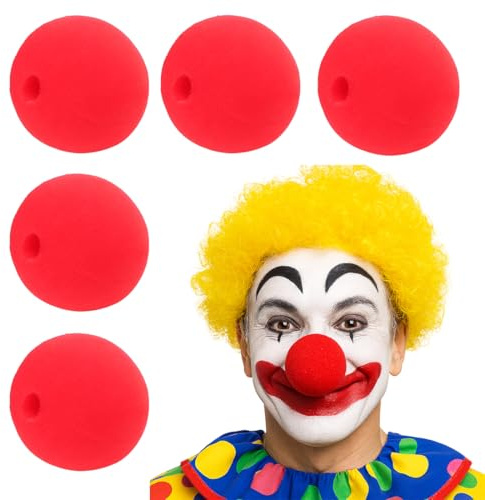 6 Stück Clownnase Schaumstoff, Perfekt für Kinderschminke, Partys, Karneval, Fasching, Zirkus und Halloween, Cosplay, Halloween Und Karneval, Ideal Für Partys Und Scherzartikel