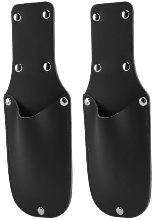 POENVFPO Fondina per Potatore in Pelle PU, Supporto per Forbici da Giardino con Clip Posteriore in Metallo Nera, for Giardinaggio e Potatura