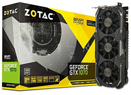 ZOTAC GeForce GTX 1070 AMP! Extreme, 8 GB, GDDR5