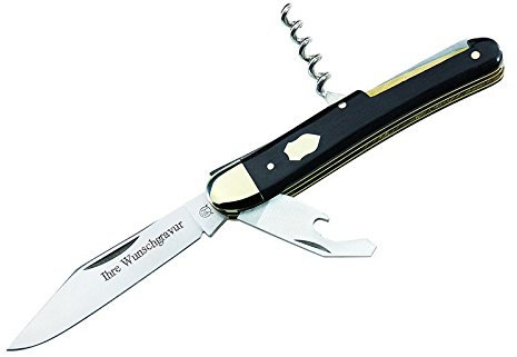 Hartkopf-Taschenmesser, Stahl 1.4410, mit persönlicher Wunschgravur