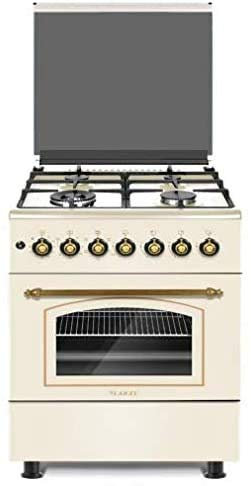 CUCINA LAREL 60X60 4 FUOCHI ACC ELET FORNO A GAS VENTILATO RUSTICA GRIGLIE GHISA