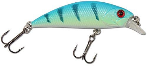 Angel-Berger Wild Devil Baits Trout Minnow Forellen Wobbler Kunstköder Flachläufer (Blue Tiger, 4,5cm)