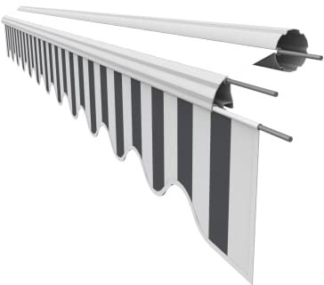 VANA Markisenstoff Volant für 3 m Markise Ersatzstoff Markisentuch Bespannung Sonnenschutz, nur Volant, fertig genäht, Maß 2,82 x 0,21 m, Design SPD023