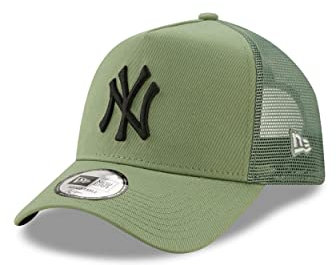 New Era New York Yankees League Essential Jade A-Frame Adjustable Trucker Cap - One-Size