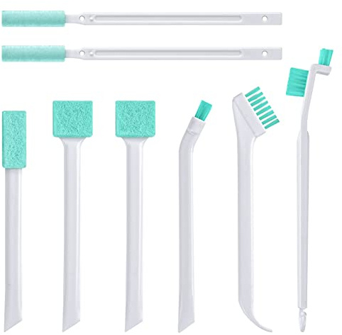 Lumkew Small Cleaning Brush Tight Spaces, 8pcs Crevice Cleaning Brushes Tool for Household Use, Tiny Cleaning Brush Mini Parts Humidifier Toaster