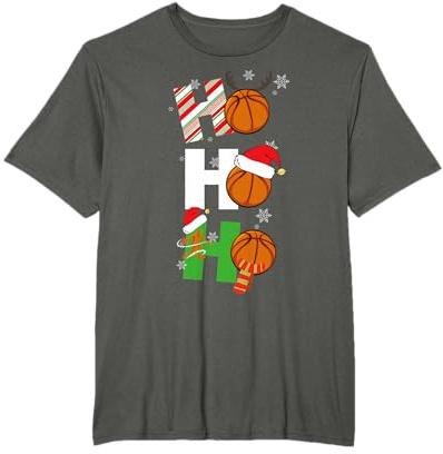 Divertente Natale Basket Pigiama Giocatore Matching Coach Uomini Maglietta