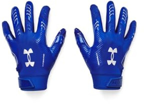 Under Armour Men's F9 Nitro Football Gloves, (400) Royal/Capri/Metallic Silver, Large