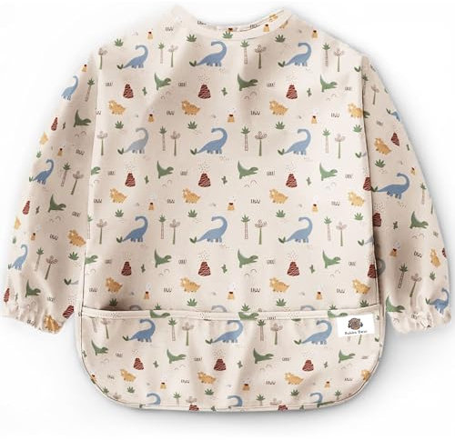 Bubba Bear ® Baby Weaning Bib with Sleeves | Long Sleeve Coverall Bibs Set | Toddler Led Feeding Sleeved Accessories for Babies from 6 Months Waterproof Apron Cape For Toddlers