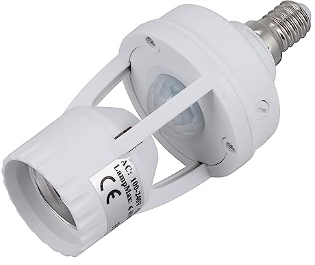 DOITOOL 1 Stück E14 Induktionslampenfassung Bewegungsmelder Lampenfassung Mittlere Fassung E27-Konverter E27-Lampenfassung Intelligente Glühbirnen Bewegungsglühbirnen