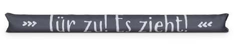 Zugluftstopper 95cm x 12cm Windstopper mit Spruch - Energiesparend Stopper beschwert für Türen und Fenster, Kälteschutz Luftstopper Durchzustopper