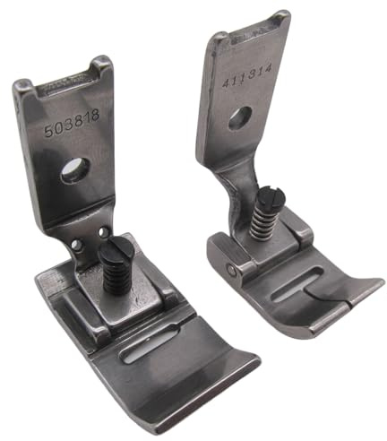 CKPSMS Marke: 1 Set 10 mm und 12 mm Zickzack-Nähfuß #411314+503818, kompatibel mit / Ersatz für Singer Marke 457 Juki Marke LZ-2280 LZ-2290 Brother Marke B851, B852