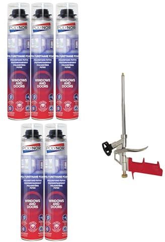 Mousse Expansive Pistolable 750 ml | Montage, Isolation, Calfeutrage, 5 + 1 pistolet