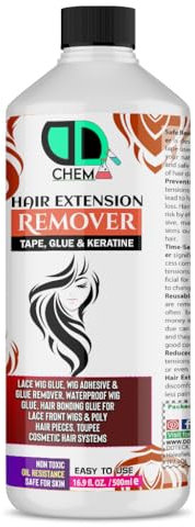 Bond & Tape Remover Super Solvent, Hair Extensions Remover Easy to Use Citrus Oil Enriched Adhesive Tape Remover Wig Glue Dissolvent Gentle on skin best multipurpose remover Alcohol free (500ml Cap)