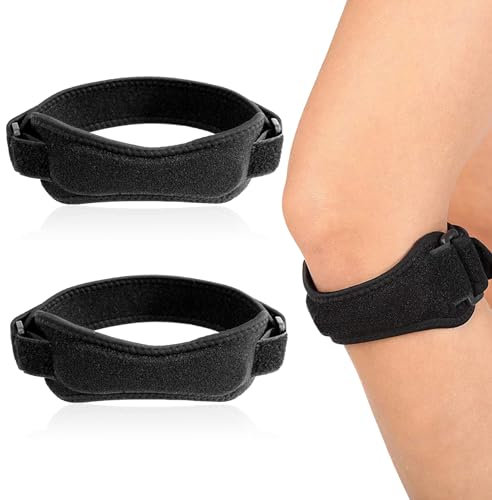 Eophmi Patella Tendon Knee Strap,2PCS Knee Straps for Joint Pain,Patellar Tendon Strap,Knee Brace Straps for Knee Pain,Adjustable Patella Knee Support Brace Straps for Men and Women