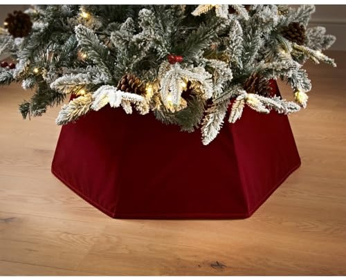 Festive Folktales Foldable Tree Skirt, Top Diameter 48cm, Base Diameter 70cm, Height 30cm